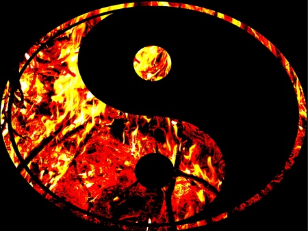 ying yang fire symbol