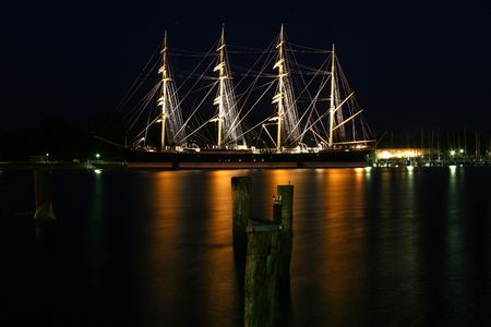 Famous Passat sailor ship which brought the dung from south america to germanyの写真素材