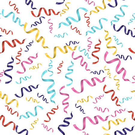 Seamless Pattern Colorful Ribbons. Vector Illustration Design.のイラスト素材