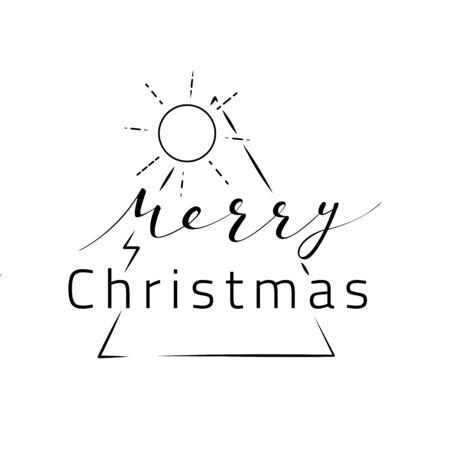 Isolated on White Background Hand Drawn Lettering.のイラスト素材