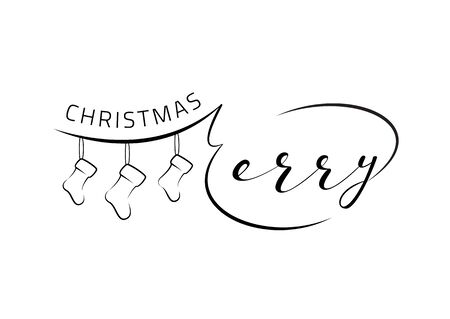 Isolated on White Background Hand Drawn Lettering.のイラスト素材