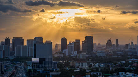 Bangkok City At Sunset