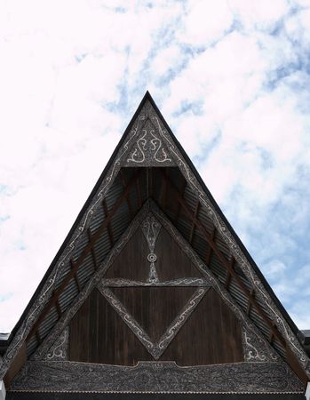 Batak House, Sumatra, Indonesiaの写真素材