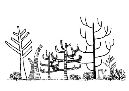 Dead Forest drawingのイラスト素材