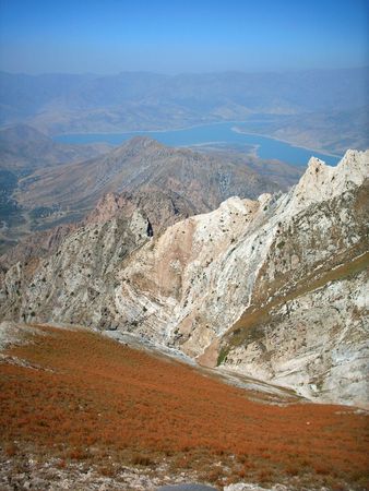 Fall medows in Chimgan mountain region. Uzbekistan, fall 2004の写真素材