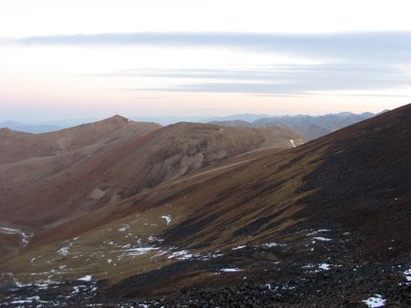 Evening in mountains. Babaytag region, Uzbekistanの写真素材