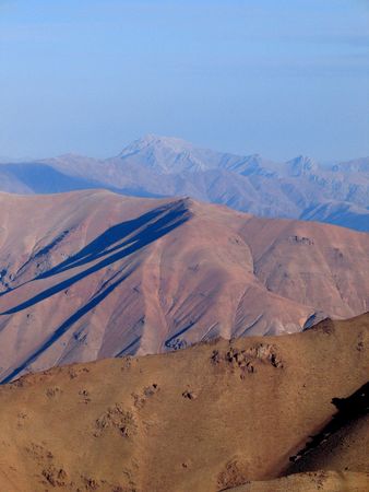 Evening in mountains. Babaytag region, Uzbekistanの写真素材