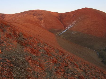 Evening in mountains. Babaytag region, Uzbekistanの写真素材