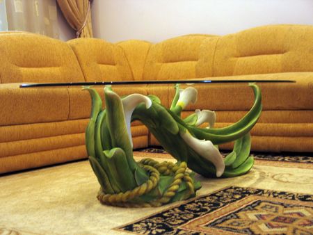 Glass tableの写真素材