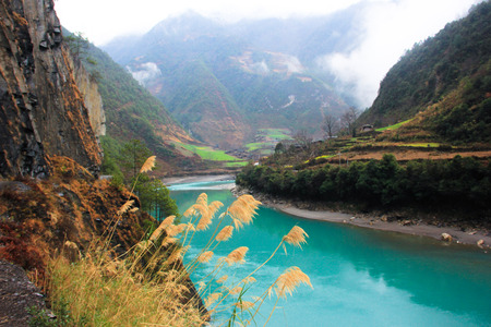 Scenery at Nujiang, Yunnanの写真素材