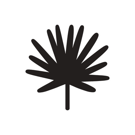 black vector icon on white background  tree leafのイラスト素材