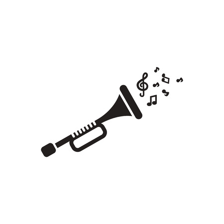 black vector icon on white background  musical instrumentのイラスト素材