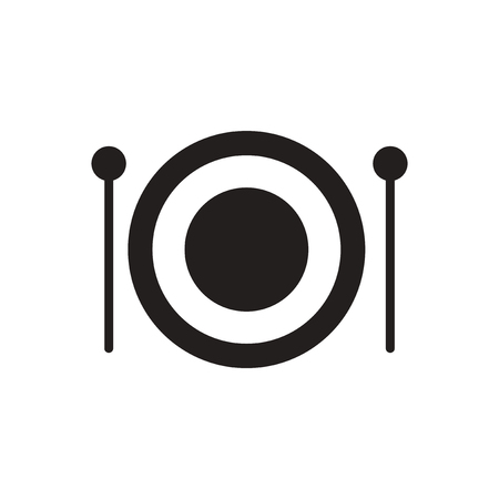 black vector icon on white background  musical instrumentのイラスト素材