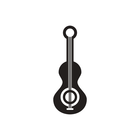 black vector icon on white background  musical instrumentのイラスト素材
