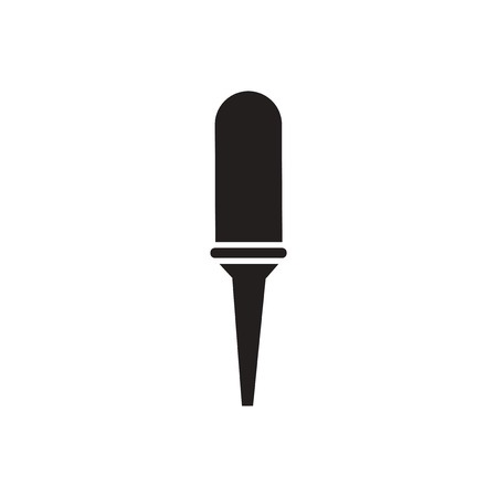 black vector icon on white background  microphone in flat styleのイラスト素材