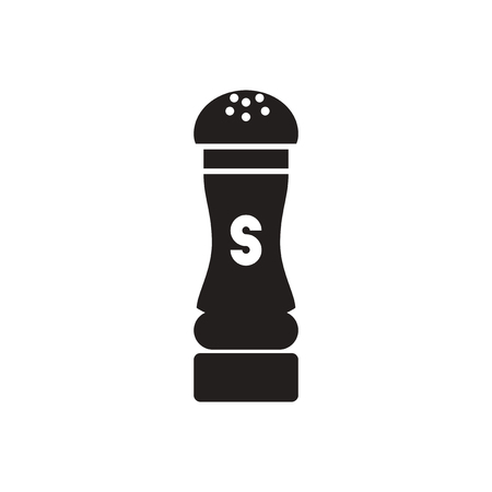 black vector icon on white background  salt shakerのイラスト素材