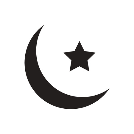 black vector icon on white background  ramadan festivalのイラスト素材