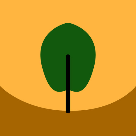 flat vector icon design collection  leaf of treeのイラスト素材