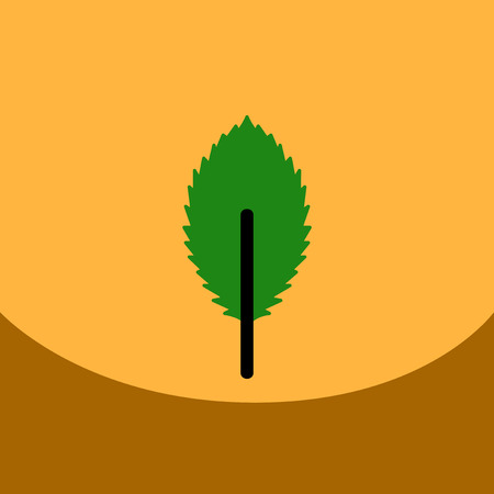 flat vector icon design collection  leaf of treeのイラスト素材