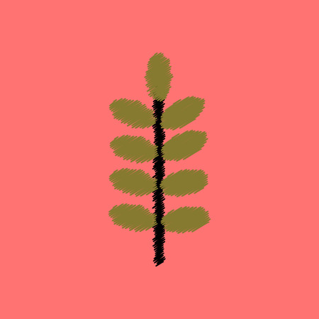 flat vector icon design collection  leaf of treeのイラスト素材