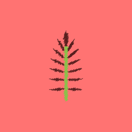 flat vector icon design collection  leaf of treeのイラスト素材