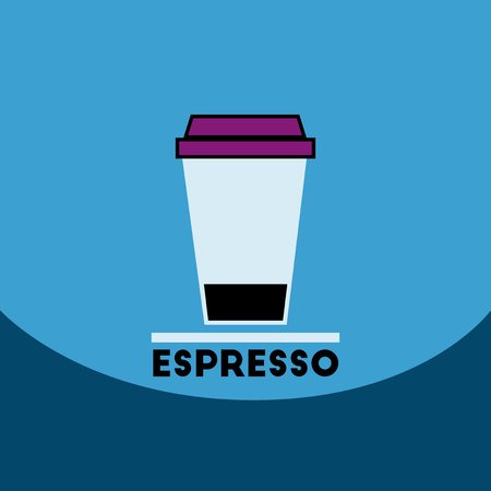flat vector icon design collection  cup of espressoのイラスト素材
