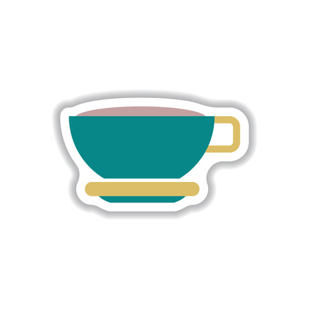 Label Frames and badges vector icon design collection coffee emblem of hot coffeeのイラスト素材