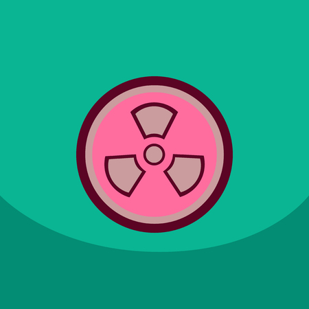 Radiation Icon. May present radiation threat or Danger, Nuclear icon, Nuclear energy, nuclear power Vector illustration.のイラスト素材