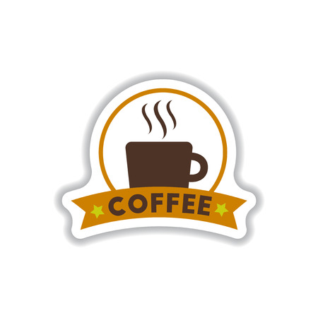 Label Frames and badges vector icon design collection coffee emblemのイラスト素材