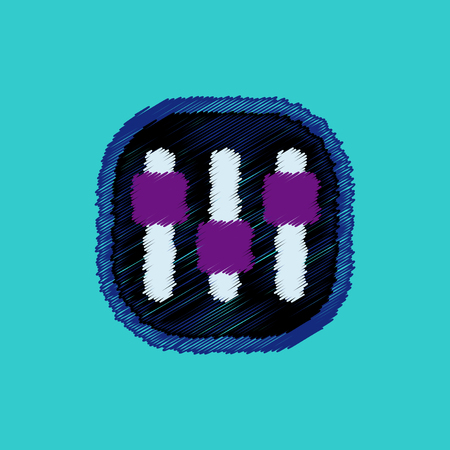 flat vector icon design collection  button musicのイラスト素材