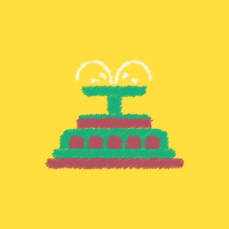 flat vector icon design collection chocolate fountainのイラスト素材