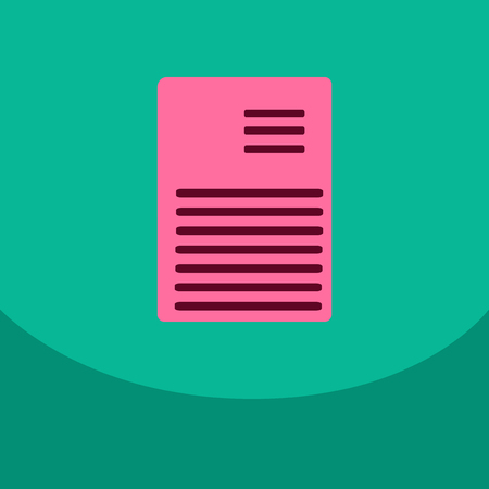 Flat style blank, realistic notepad, notebook isolated on colour squareのイラスト素材