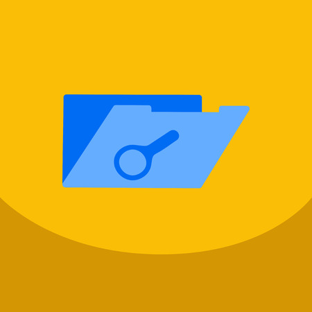 Flat style blank, realistic notepad, notebook isolated on colour square free blank with magnifierのイラスト素材