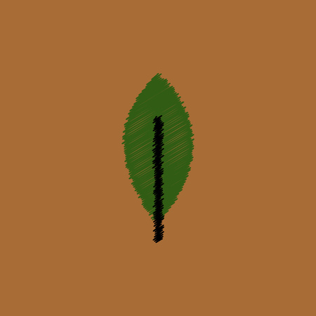 flat vector icon design collection tree leafのイラスト素材