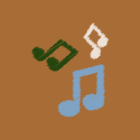 flat vector icon design collection music noteのイラスト素材