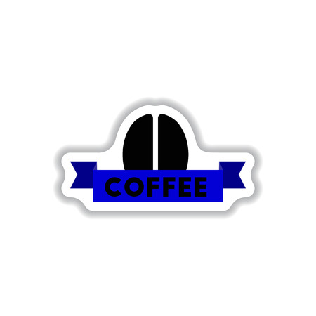Label Frames and badges vector icon design collection coffee emblem sign of coffee beansのイラスト素材
