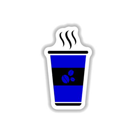 Label Frames and badges vector icon design collection coffee emblem coffee to goのイラスト素材