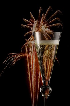champagne on new yearの写真素材