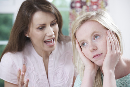 Mother Arguing With Teenage Daughterの写真素材
