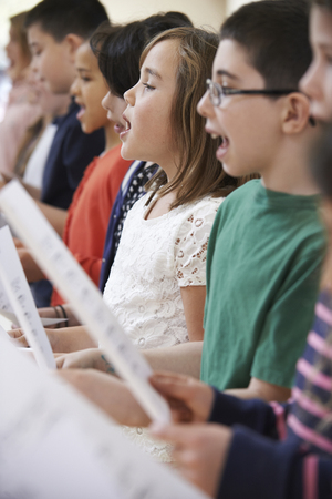 Group Of School Children Singing In Choir Togetherの写真素材