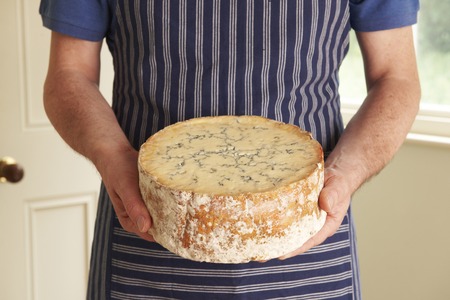 Grocer Holding Shropshire Blue Cheese