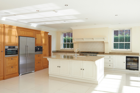 Luxury Fitted Kitchen In Beautiful Homeの写真素材