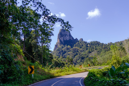 Rural road in Thailandの写真素材