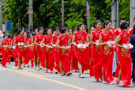 Street performance for Chinese Hungry Ghost festival (Por Tor) at old Phuket Town (Thailand, 2016)のeditorial素材
