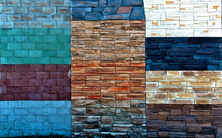 Brick wall with different color and pattern