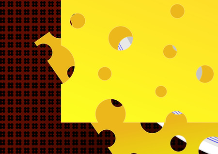 Swiss cheese vector background designのイラスト素材