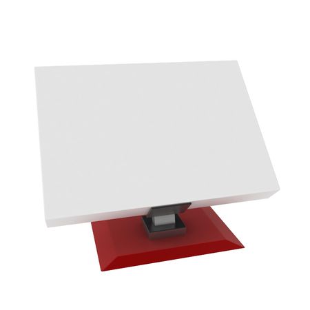 Simple white 3d card on a stand