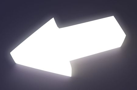 Glowing 3d shape, dark backgroundの写真素材