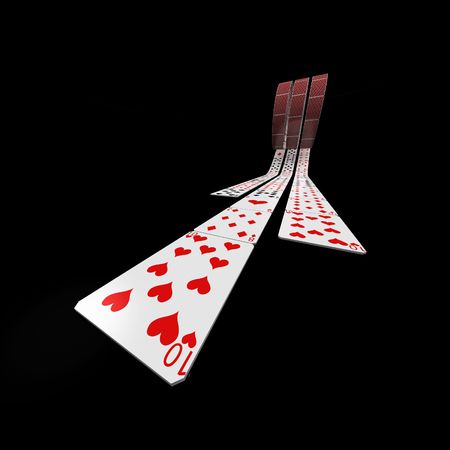 Playing Card 3d abstract ribbons, isolatedの写真素材
