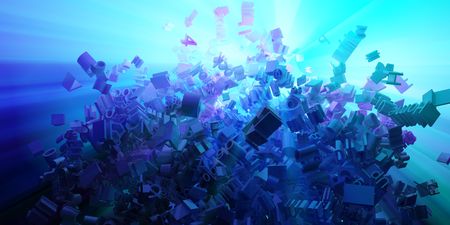 Letter and symbol abstract 3d illustration background